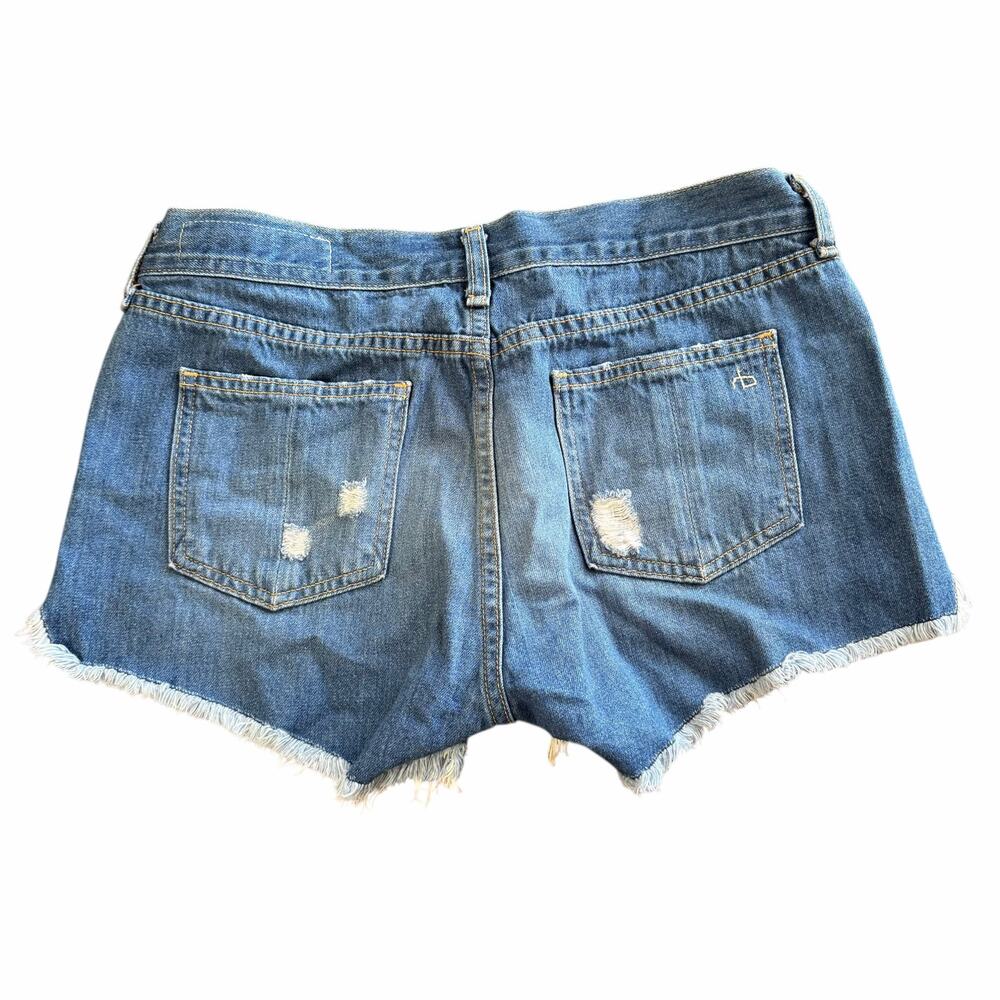 Rag and Bone Low Rise Cut-Off Denim Jean Shorts Size 26 - Picture 2 of 7